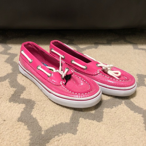 pink sequin sperrys